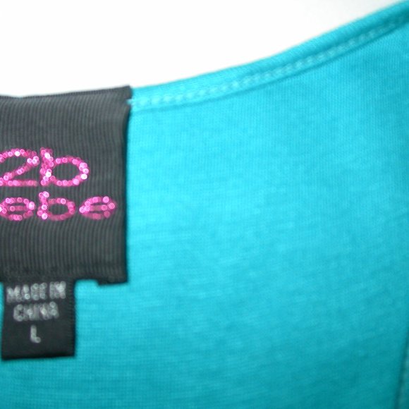 Draped Turquoise Top - Picture 4 of 6